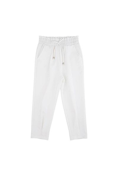best kids Girl's Ecru Elastic Waist Pants