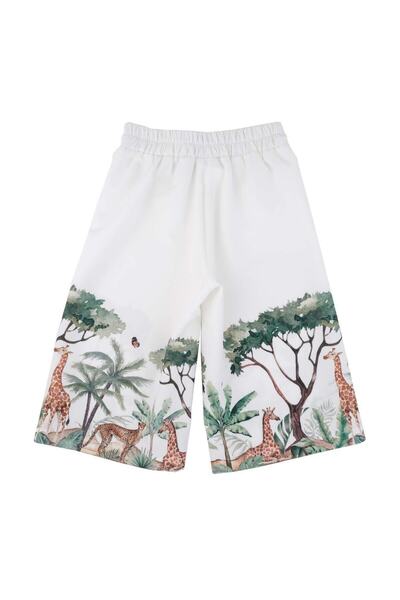 best kids Girl's Ecru Printed Pants