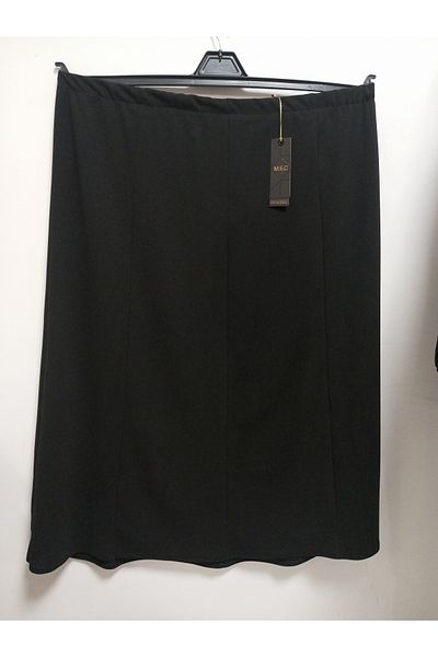 AKŞEN GİYİM Plus Size 8-Piece Lycra Scuba Crepe Skirt - 58-60-62 Size Long Skirt