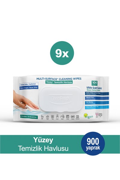 Deep Fresh Non-Marking Surface Cleaning Towel Carbonate & White Vinegar 100 S...