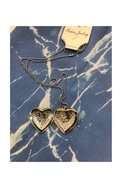 Yeşim Aksesuar Necklace with a photo inside, heart necklace, women's necklace with a picture inside