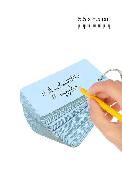 Copyder Pastel Blue Note Label Note Cards 50 Sheets Boxed