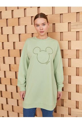 LC Waikiki AYM RA STORE TARAFINDAN GONDER LMEKTED R Mickey Mouse Nak l Oversize Kad n Sweatshirt Tunik Fiyat Yorumlar Trendyol