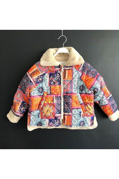 Zelhankids GIRL AUTHENTIC PATTERN SHORT COAT
