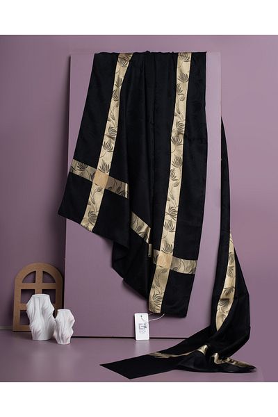 Scarf Gi Luxury Jacquard Shawl - 2 - Black -