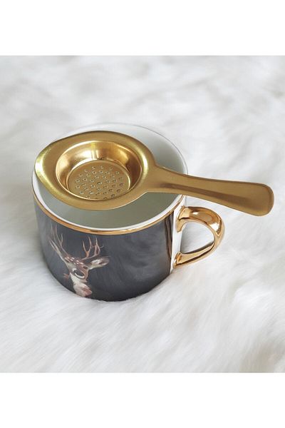 LOVYCO Gold Stainless Steel Tea Strainer