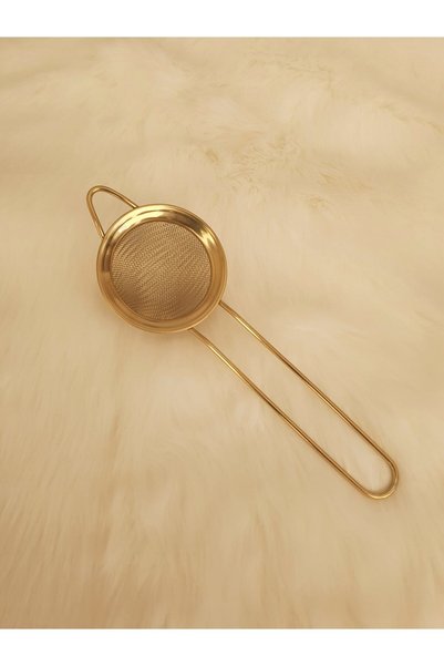 LOVYCO Gold Çay Süzgeci %100 Titanyum Kaplama Çap 5.5 Cm