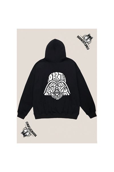 MarkaTurko DARTH VADER custom design back printed Black Hoodie unisex Sweatshirt 5000X