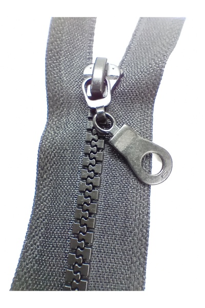 Tuhafiş Siyah Mont Kaban Ceket Fermuarı 80 Cm Kemik Diş Ölcüye Göre Kısalır