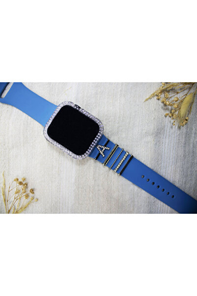 Asfal Apple Watch Serisi Uyumlu Harfli Akıllı Saat Kordon Süsü Tüm Seriye Uyu...