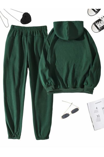DAXİS Sportwear Company Καφέ Σετ φόρμας Unisex με κουκούλα