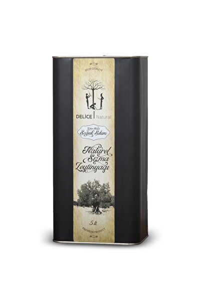 Delice Natural 2024-2025 Yeni Sezon Erken Hasat Natürel Sızma Soğuk Sıkım Zeytinyağı 5lt