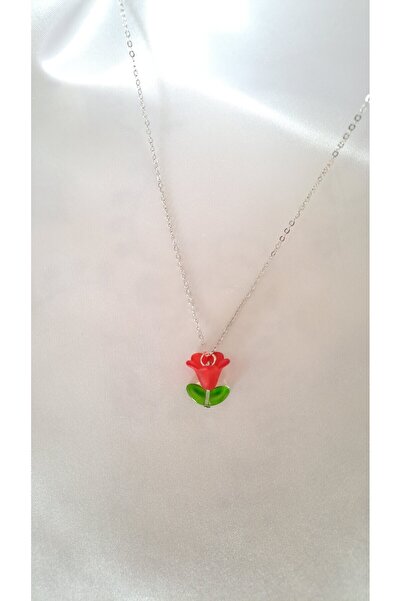 SOUL BY A&B Cam Lale Kolye Çiçek Lale Zarif Şık Kolye