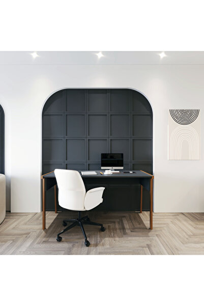 lagomood Zenith Çalışma Masası 150cm Antrasit Ceviz