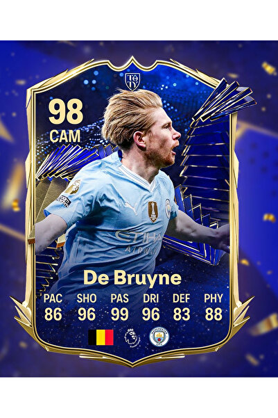 512 STORE Kevin De Bruyne Fifa Fut Card Duvar Poster A3 30x42 Çerçevesiz