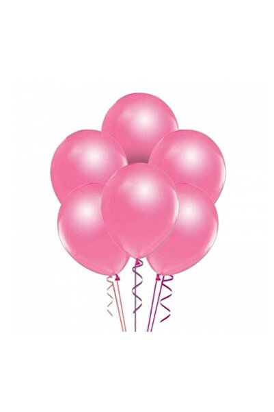 Parti dolabı Pink Color Metallic Balloon 10 Pieces (Pack of 10)