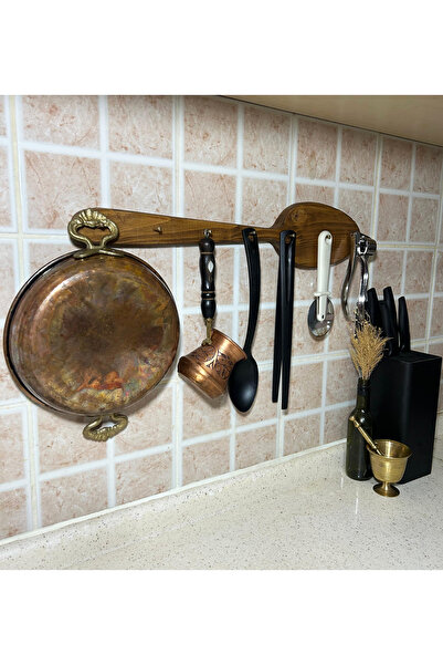 Santy Creative Ahsap Kepçe Tasarımlı Mutfak Dekor Askılık Kaşıklık