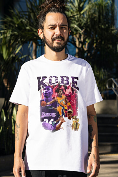 AEMİ Unisex Kobe Štampano okrugla kragna Oversize kroj T-shirt