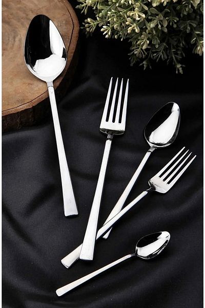 gök spoon fork set 30 pieces flat model (stainless steel)