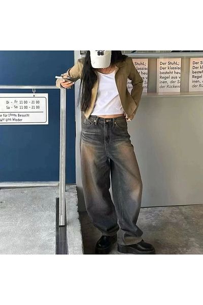 BROOD's Y2k Washed Brown Vintage Jeans