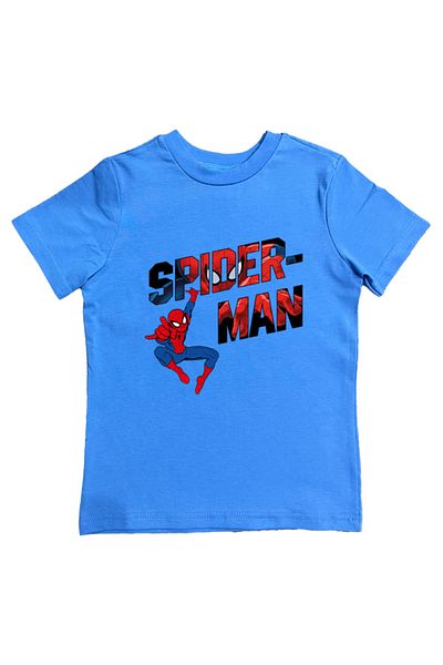 SPIDERMAN tricou copii de vara din stofa pieptanata din bumbac tip spider-man imprimat
