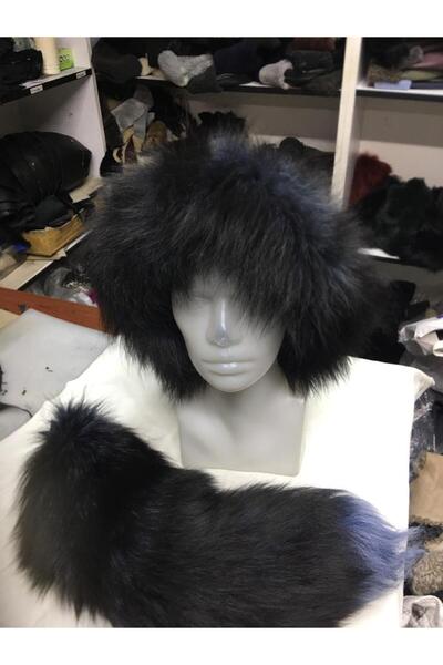 hoaryage Pălărie de lup cu coadă cu plug-in