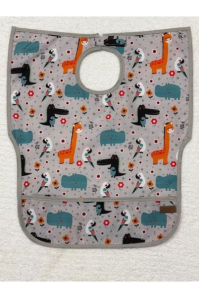 Aşkın Parti Evi 1-3 Years, Liquid Proof, Velcro, Pocket, Machine Washable, Baby/Child Baby Bib