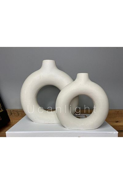 ucanlight Decorative Scandinavian 2 Ring Vase