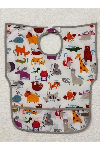 Aşkın Parti Evi 1-3 Years, Liquid Proof, Velcro, Pocket, Machine Washable, Baby/Child Baby Bib