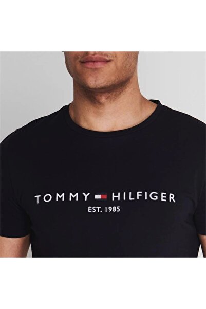 Tommy T-SHIRT DARK BLUE ORGANIC COTTON TH LOGO