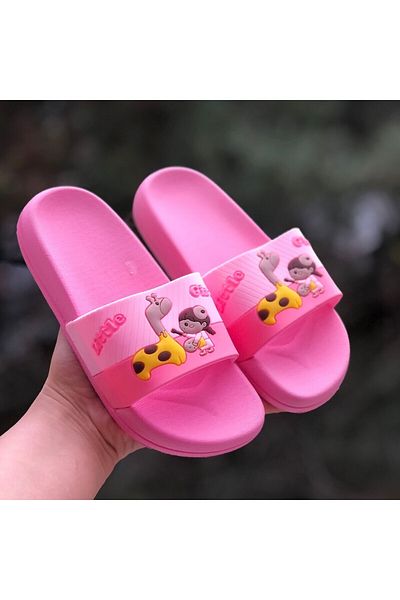 Pandalina Dinosaur Figured Non-Slip Sole Children's Slippers Children's Beach Sea Pool Bathroom Slippers