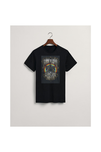 MarkaTurko Pink Floyd-405-37 Black Special Design Cotton Combed Unisex T-shirt