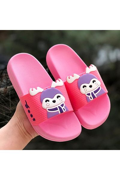 Pandalina Magic Deer Figured Non-Slip Sole Children's Slippers Children's Beach Sea Pool Bathroom Slippers