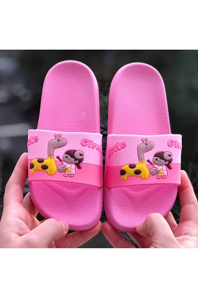 Pandalina Dinosaur Figured Non-Slip Sole Children's Slippers Children's Beach Sea Pool Bathroom Slippers