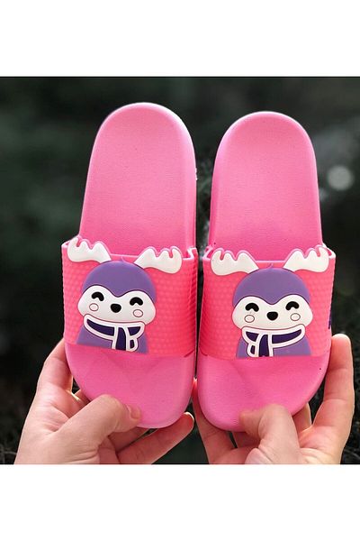 Pandalina Magic Deer Figured Non-Slip Sole Children's Slippers Children's Beach Sea Pool Bathroom Slippers