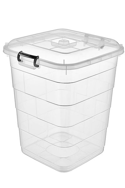 RNL04 35 Liter Transparent Square Plastic Pump Bucket 1112_95