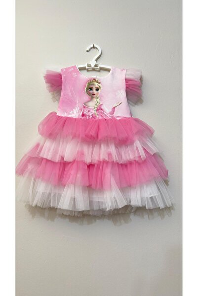 Little Pumpkin Pembe Doğumgünü Elsa Elbise