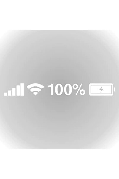 CMS OTO AKSESUAR Beyaz Batarya Pil Wifi Icon Oto Sticker Araba Cam Sticker - ...