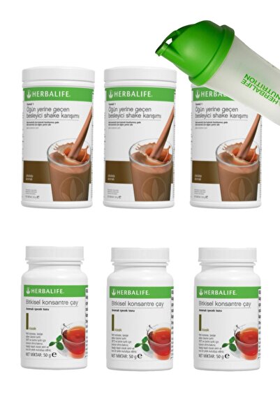 Herbalife Shake 3 Adet Çikolata Çay 3 Adet Klasik Shaker Hediye