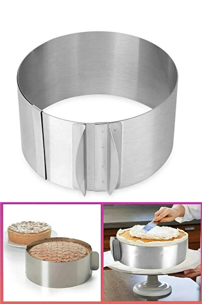 Bayev Set of 2 Square and Round Practical Adjustable Luxury Adjustable Cake Pastry Mold Set Stainless Steel