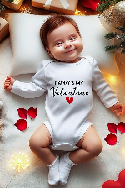 Lilabio Valentine's Day Themed Baby Bodysuit