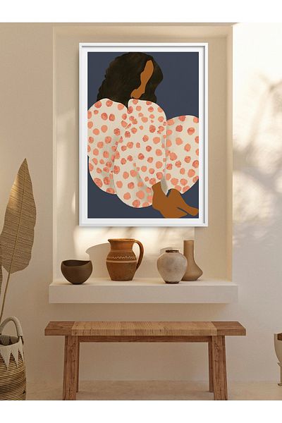 HOMEPACK Pictură de femeie cu un singur cadru Pictură poster modernă TK/404