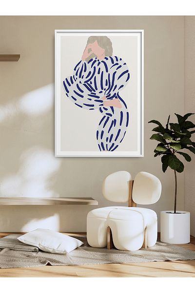 HOMEPACK Pictură de femeie cu un singur cadru Pictură poster modernă TK/405