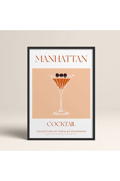 HOMEPACK Pictură din seria Cocktail cu un singur cadru Pictură poster modernă TK/413
