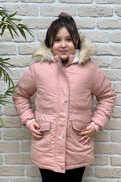 PIQUE Pıque Girl's Hooded Puffer Jacket CANDY