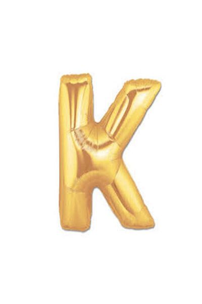 Kazanabil GOLD COLORED FOIL BALLOON LETTERS K LETTER
