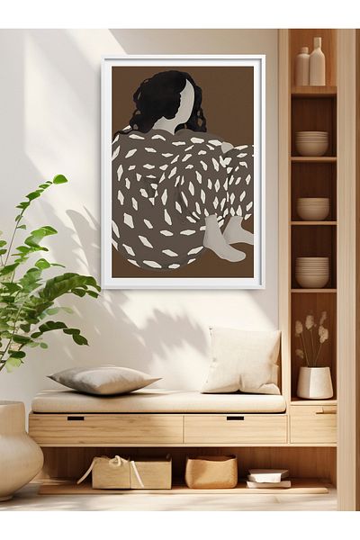 HOMEPACK Pictură de femeie cu un singur cadru Pictură poster modernă TK/407