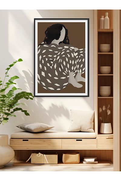 HOMEPACK Pictură de femeie cu un singur cadru Pictură poster modernă TK/407