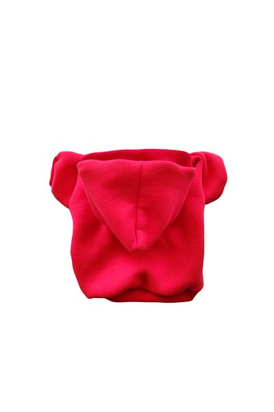 atelyu cat dog clothes fuchsia sweatshirt with fleece