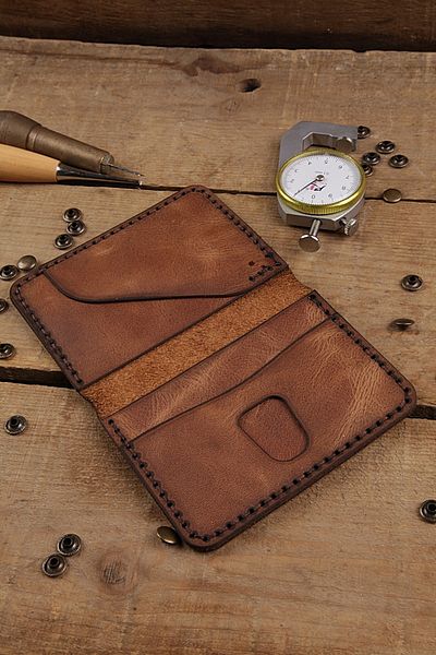 New Coast Leather 1900's Χειροποίητη ανδρική κάρτα από γνήσιο δέρμα